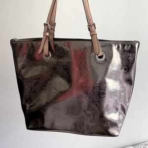 Michael Kors Metallic monogram tote bag